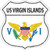 US Virgin Islands Flag Novelty Highway Shield Sticker Decal