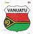 Vanuatu Flag Novelty Highway Shield Sticker Decal