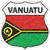 Vanuatu Flag Novelty Highway Shield Sticker Decal