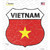 Vietnam Flag Novelty Highway Shield Sticker Decal