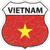 Vietnam Flag Novelty Highway Shield Sticker Decal