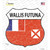 Wallis Futuna Flag Novelty Highway Shield Sticker Decal