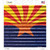 Arizona Flag Novelty Square Sticker Decal