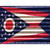 Ohio Flag Novelty Rectangle Sticker Decal