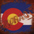 Colorado Rusty Stamped Novelty Square Sticker Decal