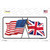 United States Britain Crossed Flags Novelty Sticker Decal