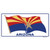 Arizona Waving Flag Novelty Sticker Decal