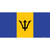Barbados Flag Novelty Sticker Decal