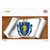 Massachusetts Flag Scroll Novelty Sticker Decal