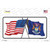 Michigan Crossed US Flag Novelty Sticker Decal