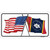 Mississippi Crossed US Flag Novelty Sticker Decal