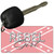 Rebel Girl Pink Novelty Metal Key Chain KC-8359
