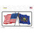 Pennsylvania Crossed US Flag Novelty Sticker Decal