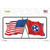 Tennessee Crossed US Flag Novelty Sticker Decal
