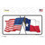 Texas Crossed US Flag Novelty Sticker Decal