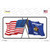 Wisconsin Crossed US Flag Novelty Sticker Decal