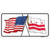 Washington DC Crossed US Flag Novelty Sticker Decal
