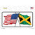 Jamaica Crossed US Flag Novelty Sticker Decal