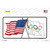 Olympic Crossed US Flag Novelty Sticker Decal