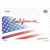 California American Flag Novelty Sticker Decal