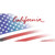 California American Flag Novelty Sticker Decal