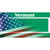 Vermont with American Flag Novelty Sticker Decal