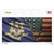 Connecticut/American Flag Novelty Sticker Decal