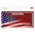 Arizona Half American Flag Novelty Sticker Decal