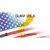 Guam with American Flag Novelty Sticker Decal