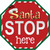 Santa Stop Here Novelty Octagon Sticker Decal