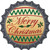 Merry Christmas Novelty Bottle Cap Sticker Decal