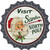 Visit Santa Novelty Bottle Cap Sticker Decal