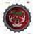 Deer Santa Novelty Bottle Cap Sticker Decal