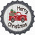 Merry Christmas Present Truck Novelty Bottle Cap Sticker Decal