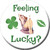 Feeling Lucky Novelty Circle Sticker Decal