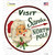 Visit Santa Novelty Circle Sticker Decal