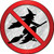 No Witches Novelty Circle Sticker Decal
