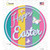 Happy Easter with Butterflies Novelty Circle Sticker Decal