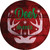 Deer Santa Novelty Circle Sticker Decal
