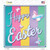 Happy Easter with Butterflies Novelty Square Sticker Decal