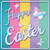 Happy Easter with Butterflies Novelty Square Sticker Decal