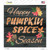 Pumpkin Spice Season Novelty Square Sticker Decal