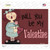 Be My Valentine Novelty Rectangle Sticker Decal