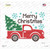 Merry Christmas Truck Novelty Rectangle Sticker Decal