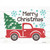 Merry Christmas Truck Novelty Rectangle Sticker Decal