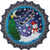 Joy to the World Snowman Novelty Bottle Cap Sticker Decal