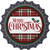 Merry Christmas Red and Green Novelty Bottle Cap Sticker Decal