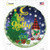Be Jolly Gnome Novelty Circle Sticker Decal