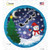 Joy to the World Snowman Novelty Circle Sticker Decal