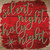 Silent Night Holy Night Red Novelty Square Sticker Decal